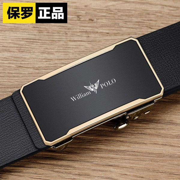 Paul men's belt leather automatic buckle toothless inner wear pure cowhide business casual belt belt men's wholesale