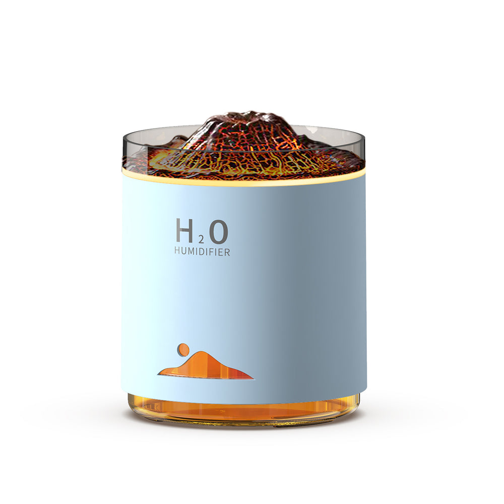 Artificial flame aromatherapy machine for home bedroom office desktop atmosphere lamp humidifier diffuser small volcano desktop