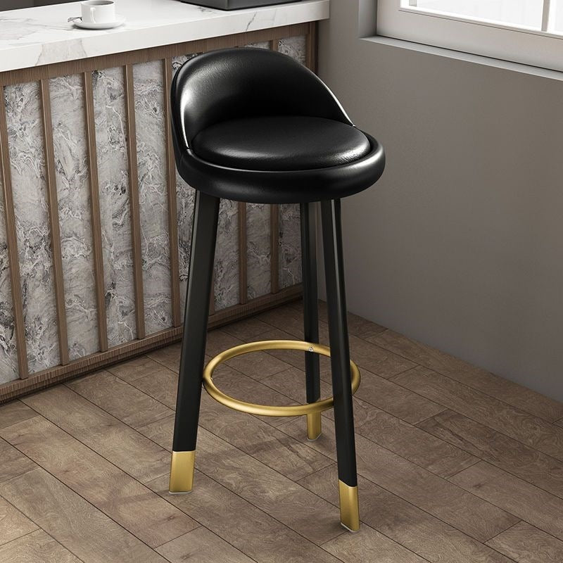 Bar stool, light luxury modern minimalist design, backrest included, bar-specific chair, high stool for home use, bar chair, solid wood