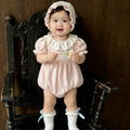 Newborn baby summer clothes - lightweight & adorable: baby girl romper, summer princess style, perfect for first birthday & 100-day celebration - bodysuit set