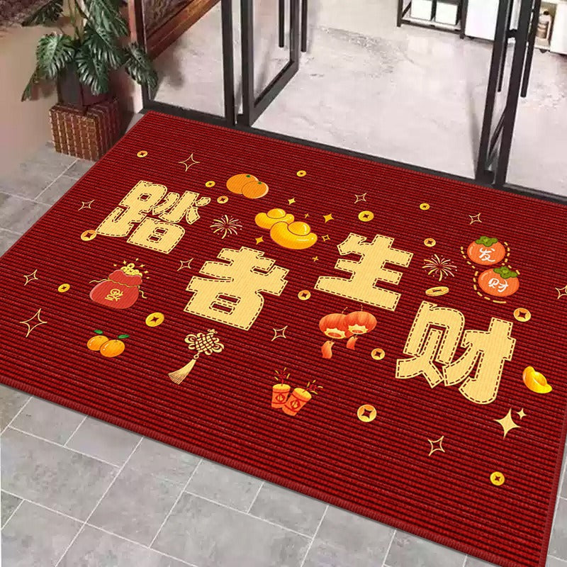 Crystal velvet doormat - non-slip, absorbent entrance mat for home & business - festive & commercial use