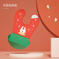 Baby eating bib waterproof silicone bib kidssoft food bib baby saliva bib kids anti-dirty handy gadget