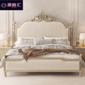 French style solid wood carved bed - master bedroom 1.95m double bed, princess bed, wedding bed, american style high-end double bed