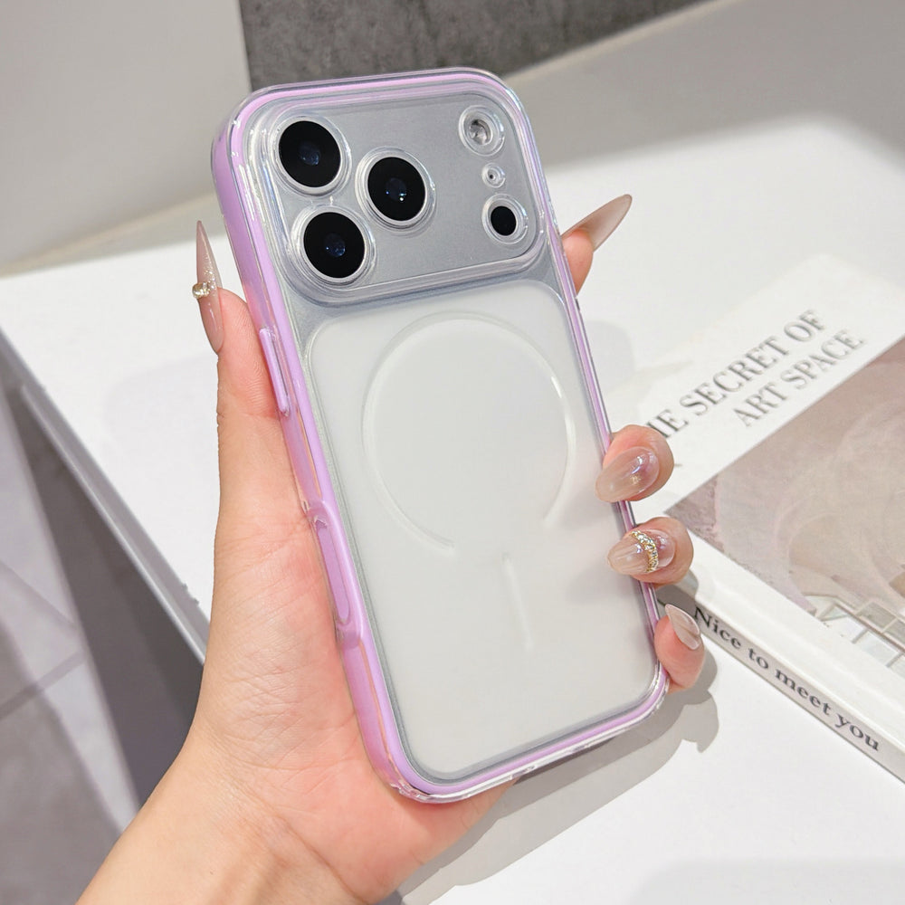 Two-in-one color-blocked phone case for apple 17 pro max, macaron matte iphone 16 soft case, also compatible with iphone 12
