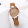 New arrival starry sky watch for women live broadcast women's fashioncasual watch rhinestone frosted leather belt watch thin model
