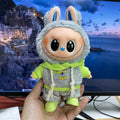 Clothes only, suitable for 17cm labubu plush dolls (first, second, and third generations). wholesale options available for outfit changes and replacements