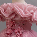 children's one-shoulder tulle princess dress - perfect for weddings, banquets, piano recitals, and parties