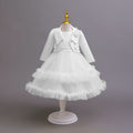 New arrival: three-piece children's formal dress set - lace princess dress for flower girls, model dress, kids dress