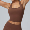 sexy halter sports bra shockproof running fitness yoga bra high-end beautiful back sports vest