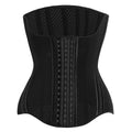 Enhanced postpartum latex belly wrap - breathable hourglass shaper with three-row hook-and-eye closure for body sculpting and fitness