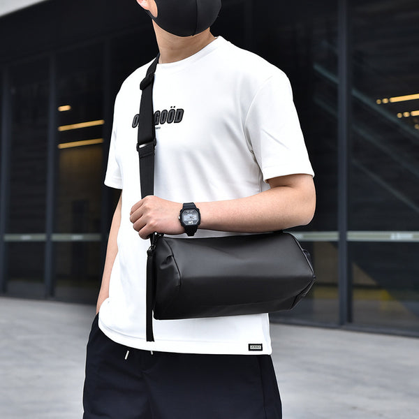Processing customized messenger bags, men's simplicity, European and American trends, large-capacity shoulder bags, Japanese trends, casual men's bags