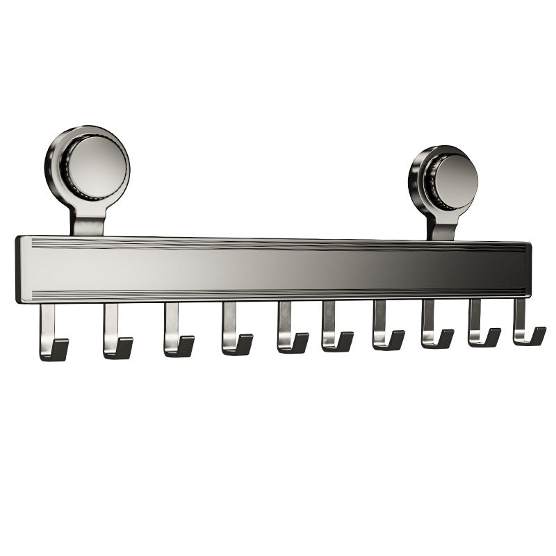Suction cup kitchen hook punch-free hanging rod kitchen storage rack hanging spatula spoon storage row hook wall-mounted shelf