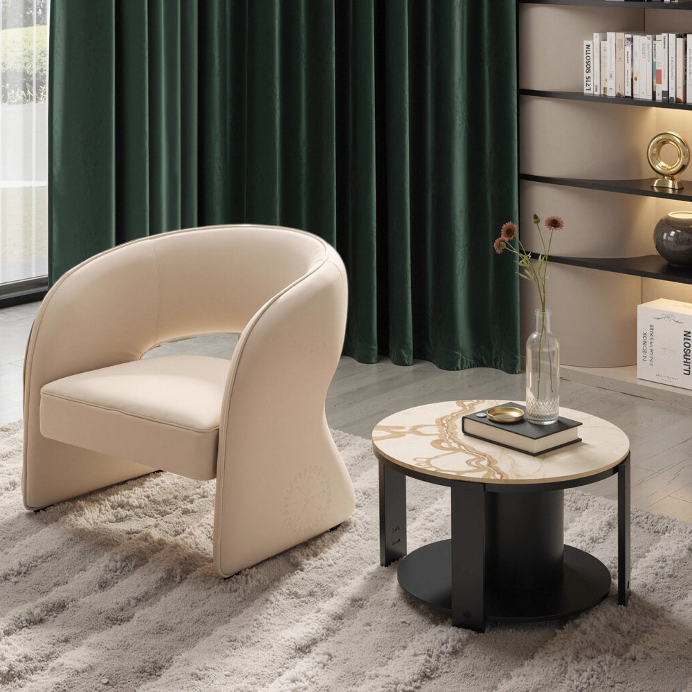 Nordic single sofa chair balcony living room home lazy casual sofa hotel b&b light luxury reception negotiation chair