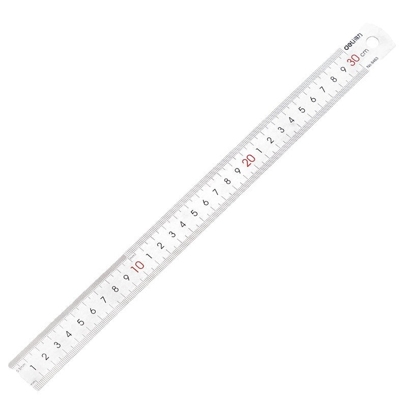 Deli 8463 steel ruler stainless steel ruler iron ruler 30cm steel ruler 30cm thickened long steel ruler ruler ruler