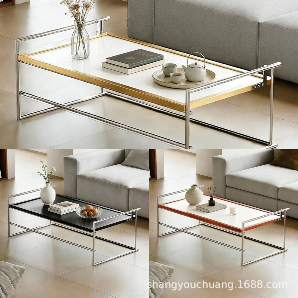Rio coffee table stainless steel flip tea table living room for home computer table tea table designer coffee table desk all-in-one