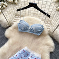 Lazy style vest wide-leg pants two-piece set women's summercasualstripeshigh waist cherry slimming lookwork clothingelegantsuit