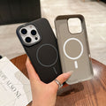 Suitable for apple 17promax soft pc color matching thin ring magnetic phone case iphone15 high-end protective cover