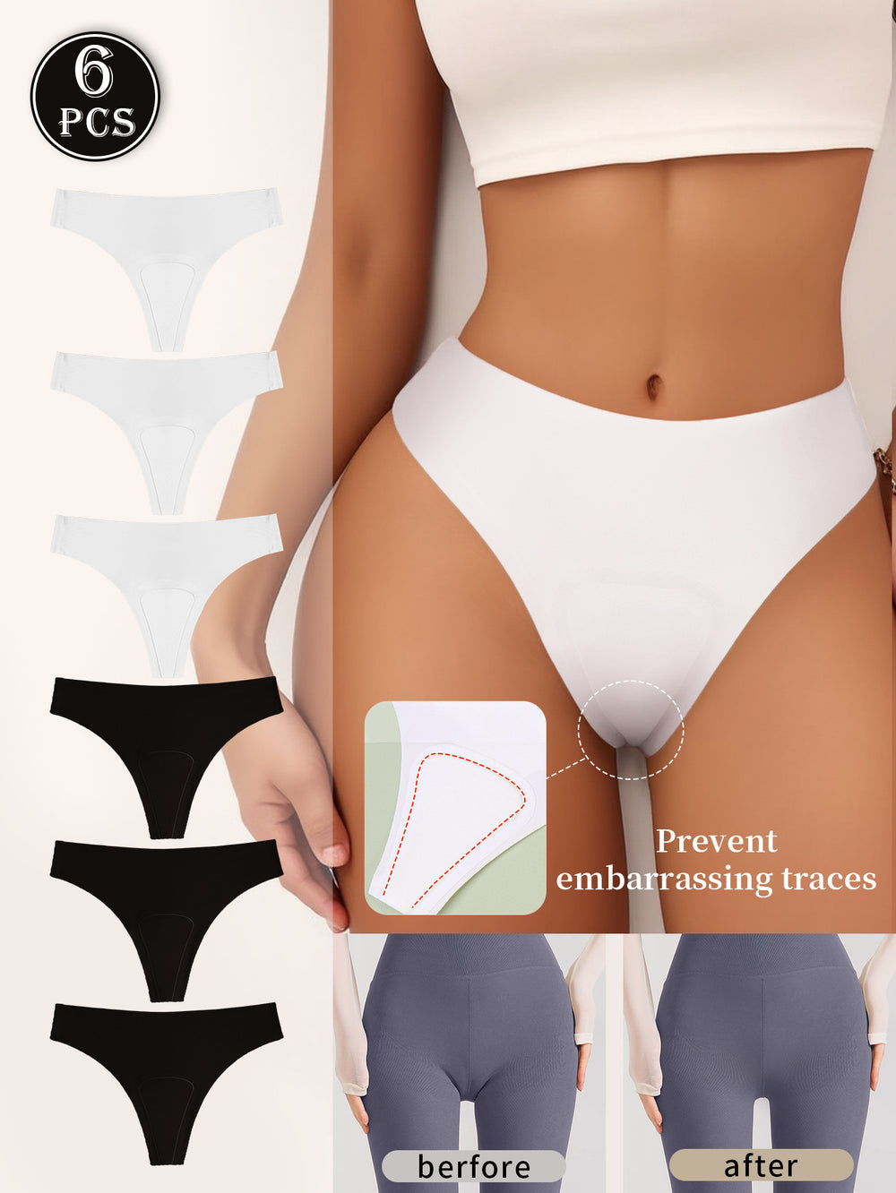foreign trade ice silk seamless anti-embarrassment low-waist underwear sports yoga anti-embarrassment line underwear for women  new style