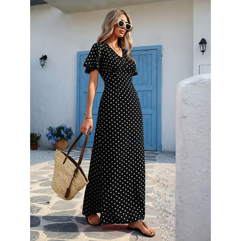 code new arrival  women's original garden of eden v neck short-sleeved silmdress