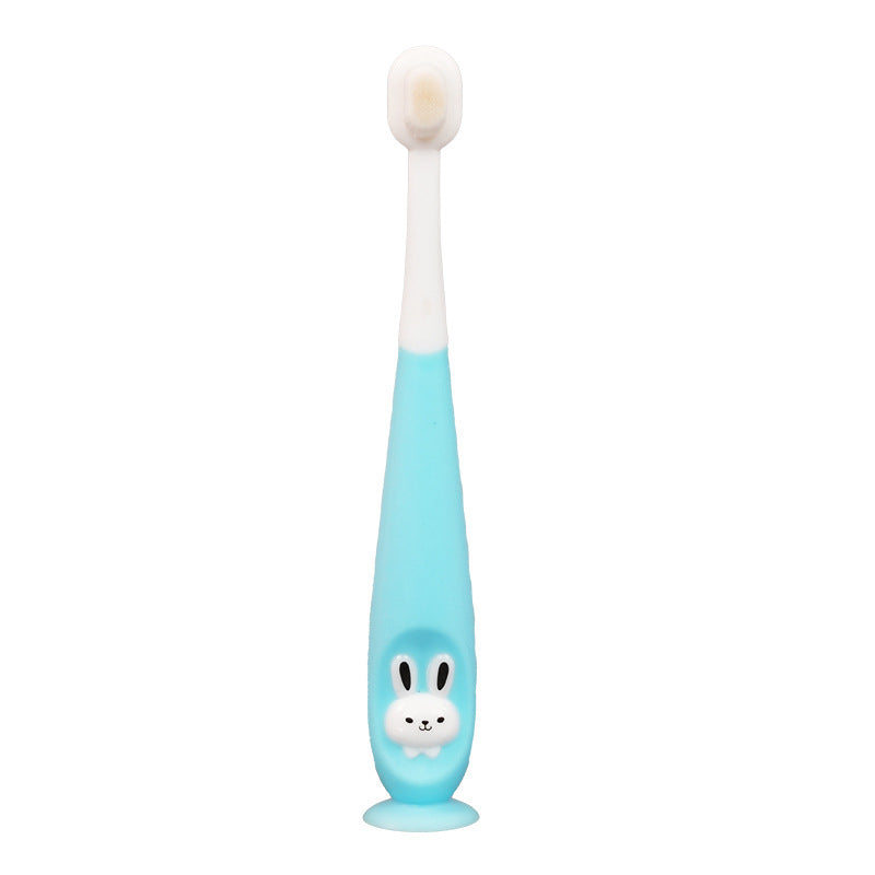 Children's 10,000-hair toothbrush Cartoon rabbit soft-bristled toothbrush 1-12 years old children's toothbrush tooth cleaning toothbrush box