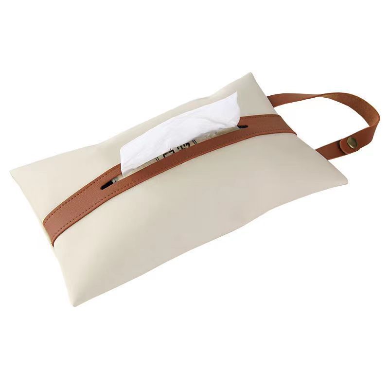 Premium high-value straps Car tissue box Home bathroom Restaurant leather pumping carton ins Universal bag