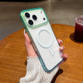 Suitable for iphone17promax gradient magnetic phone case 15pro apple 16 transparent contrasting color protective case 11