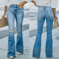 Xintang jeans women's new arrival hot-selling fashionelegantwork clothing micro-flare pants washed stretch jeans