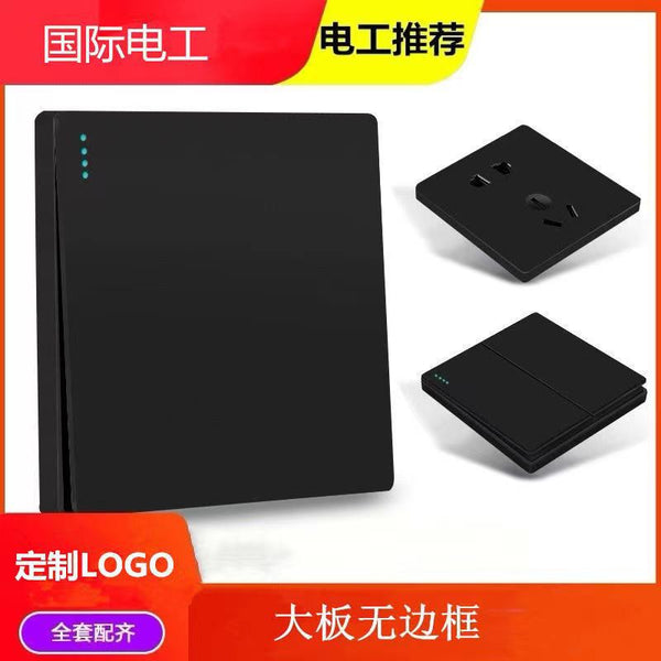 International Electrician Switch Socket Household 86 Type Power Supply Concealed One Open with Five Hole Cixi Wall Large Board