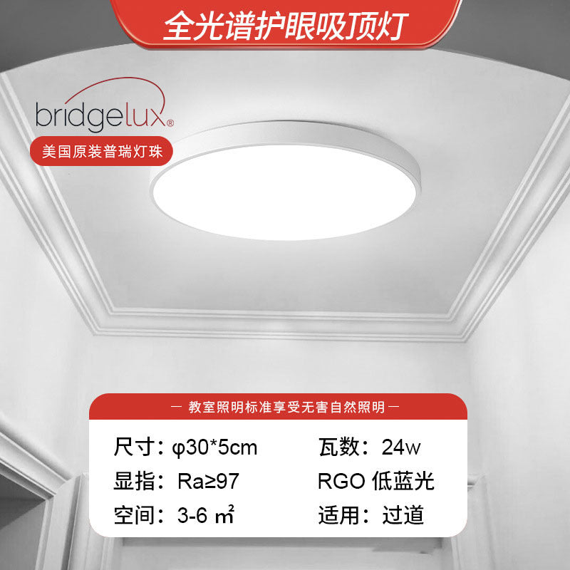 Ultra-thin led ceiling light round bedroom living room light simple modern rectangular Nordic dining room balcony aisle light