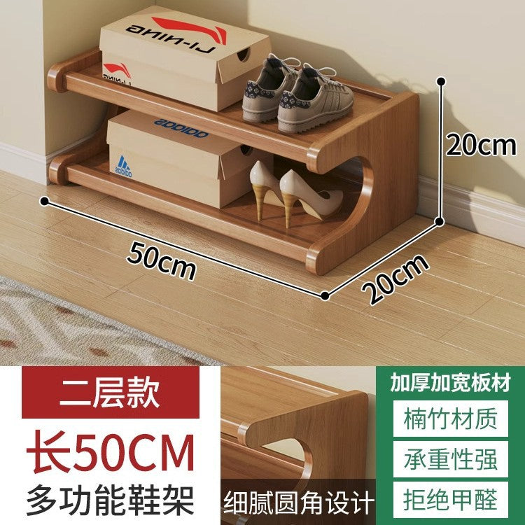 Simple shoe rack, small narrow door, household shoe cabinet, rental house, dormitory, multi-functional storage artifact, space-saving shelf
