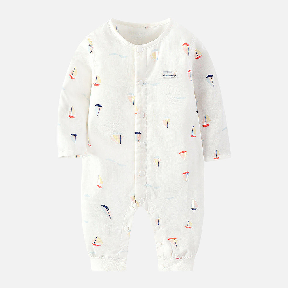 Babibele spring and autumn baby onesie long sleeves baby romper pure cotton bottomintimates newborn romper thin pajamas