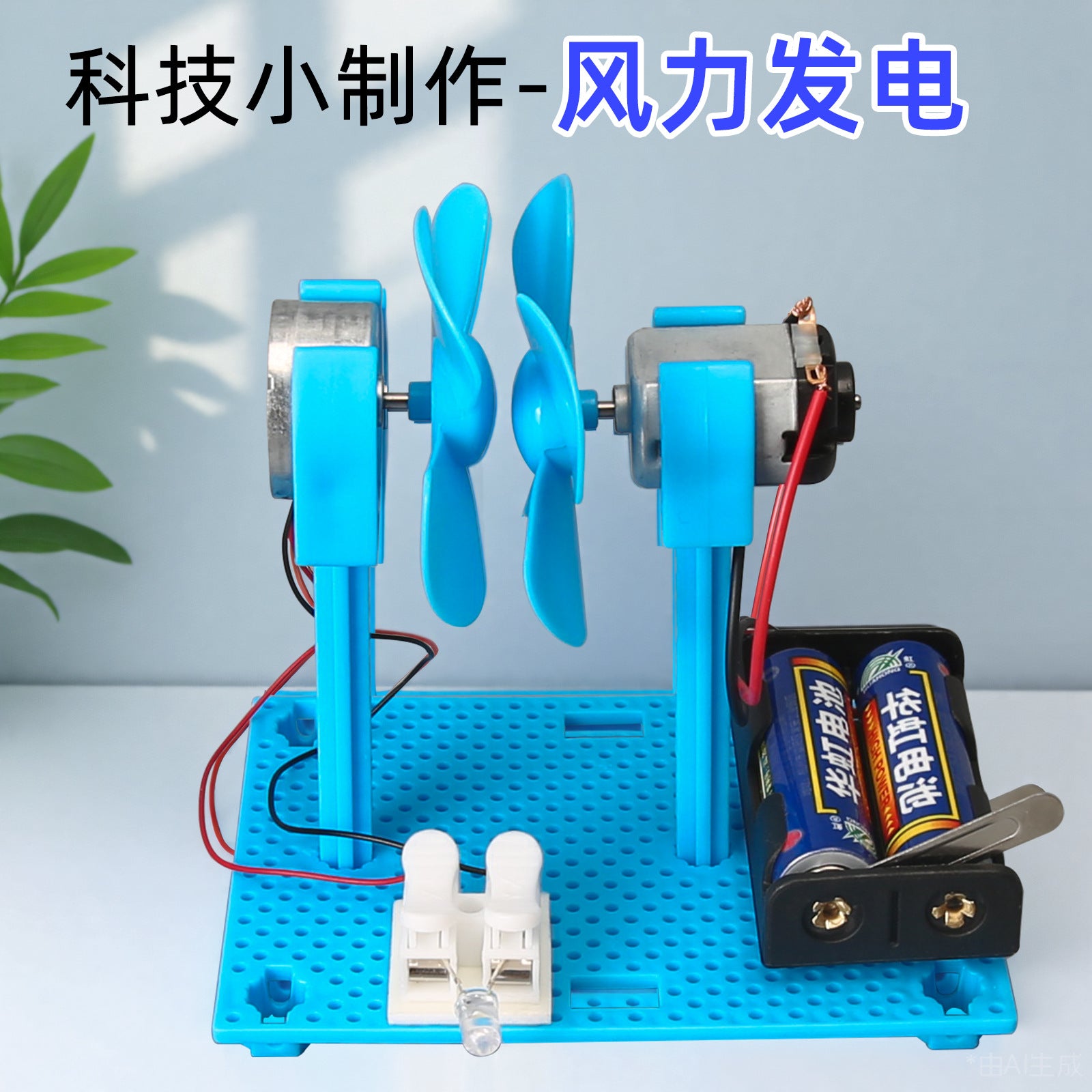 Science and technology small production wind power generation DIY children's fun toys primary school students handmade scientific experimental model wholesale