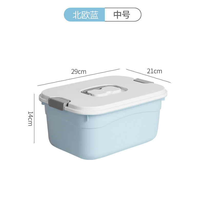 Storage Box Plastic Clothes Organizing Box Covered Portable Storage Box Extra Large Household Toys Snack Storage Box