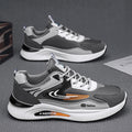 Men's spring new leather waterproof sneakers - trendy, versatile, casual dad shoes with soft, non-slip soles for running