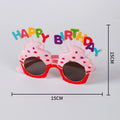 Birthday glasses - plastic, creative kids' happy party photo props, cake decoration, atmosphere photo props