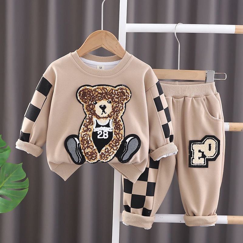 Boys' cool & stylish outfit set -  new arrival: trendy streetwear for baby boys, fashionable kids' hoodie set - wholesale available