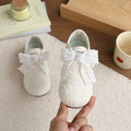 Vancahao girls' leather shoes -  spring/autumn collection: stylish lace-up bow princess shoes for kids, soft sole single shoes for students