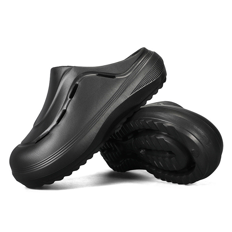 Foreign trade baotou drag men's summer EVA lazy outdoor hole shoes outside wear breathable comfortable and light camping cool slippers