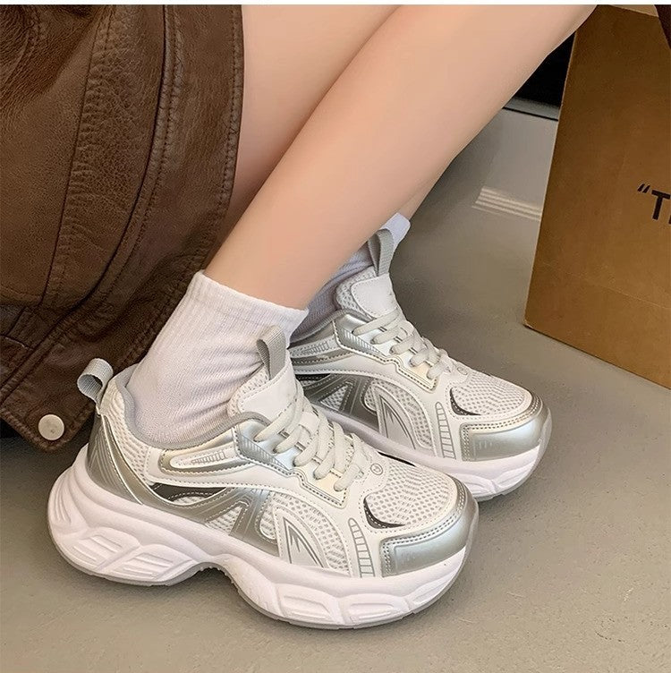 Best sellingthick sole dad shoes for women 2026 spring autumnew arrivalcasual sneakers super popular mesh breathable running shoes