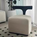 Nordic solid wood makeup stool modern designer creative backrest shoe changing stool light luxury classy tea stool casual low stool