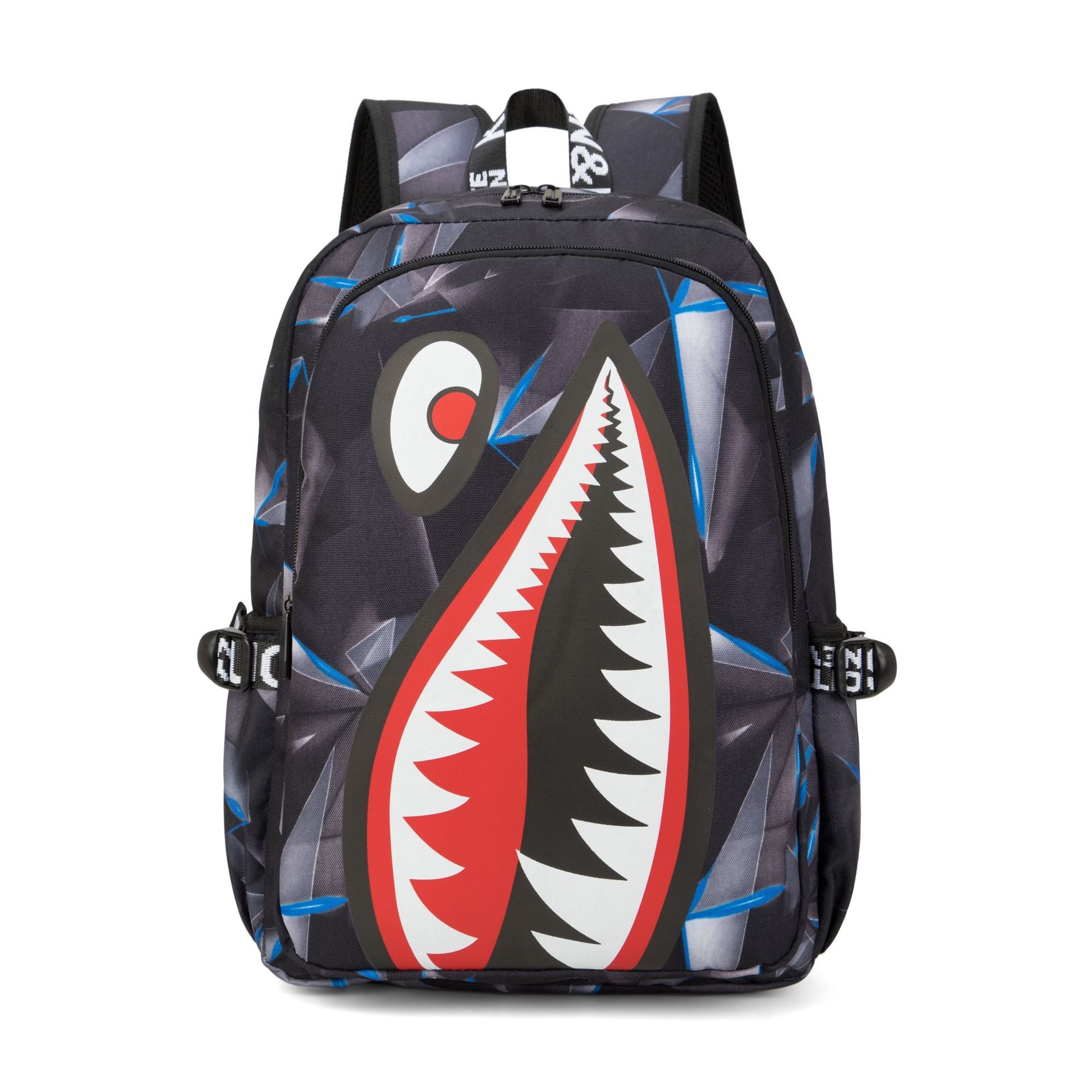 Personalized creative backpack Korean version of teen shark backpack male fashion trend primary and secondary school students campus Harajuku