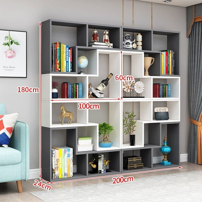 Free shipping casual combination bookshelf bookcase creative corner bedroom floor-standing simple storage rack partition display rack entrance