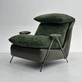 Leisure chair living room sofa chair balcony single chair italian normcorecasual chair first layer cowhide down soft chair