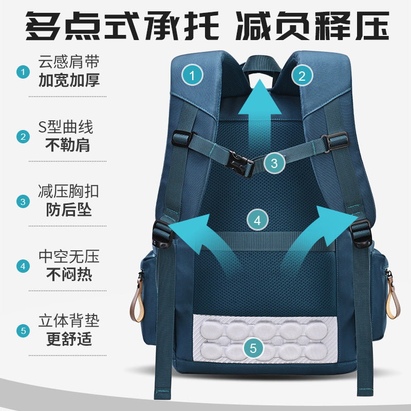 Lightweight, ergonomic backpack for middle school, high school, and elementary school students - extra large capacity, unisex design