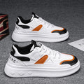 Men's winter trendy versatile low-top casual sneakers student sports thick-soled height-increasing white trendy shoes popular shoes