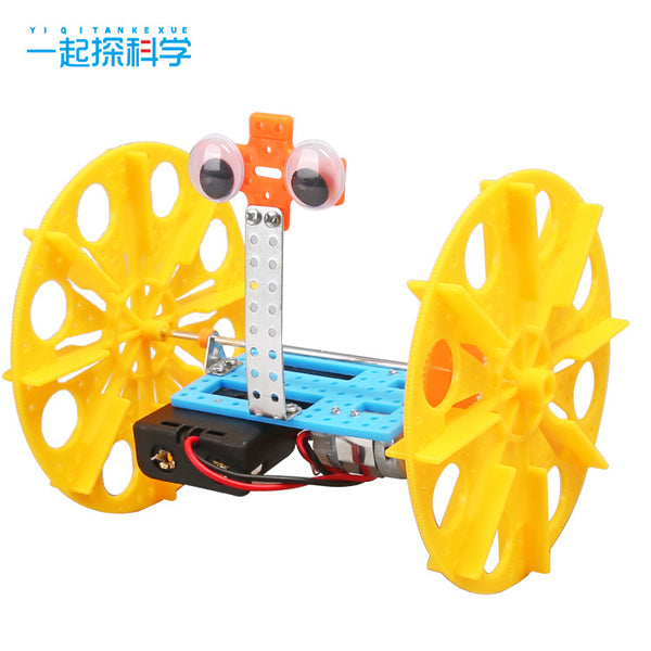 Technology small production materials, primary school students small invention DIY two-wheeled balance car robot, children's science toy bag