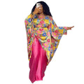European and american women's clothing  autumn new sweet and fresh printed off-the-shoulder batwing sleeve women's longline shirt top