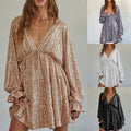 new arrival strap v-neck sequin skirt sexy hot girl skirt drapedclassydress women's summerclassy sense