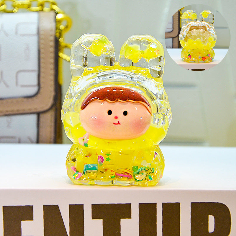 oversized three-dimensional quicksand KIKI shopping mall blind box figure desktop ornament car pendant DIY jewelry accessories