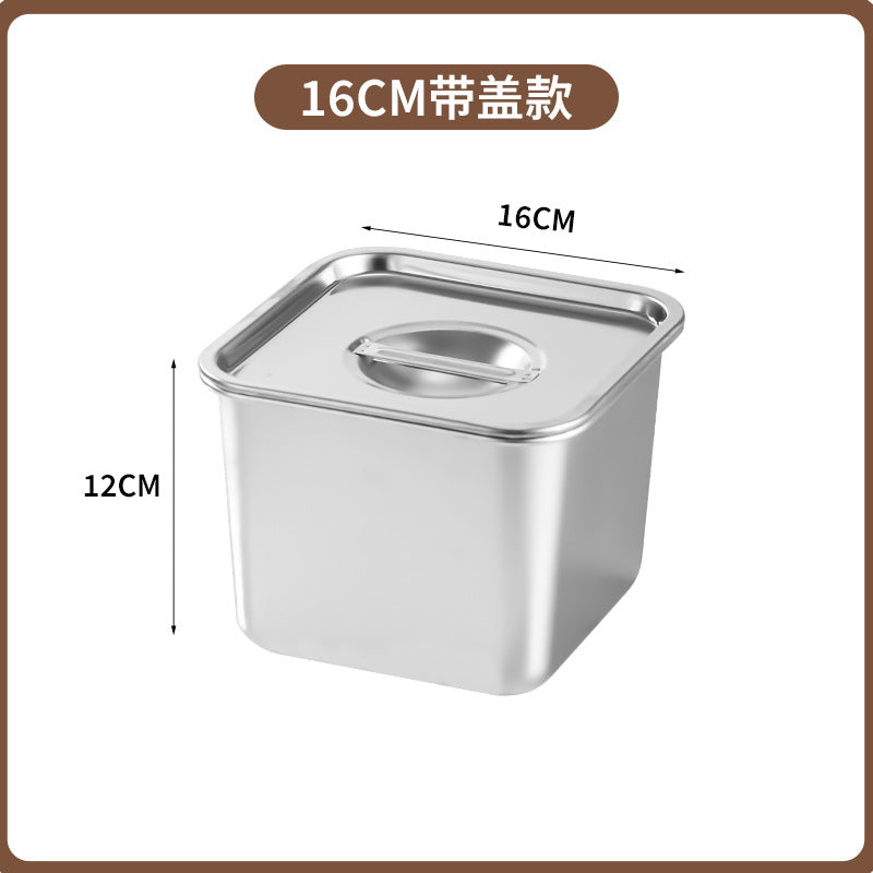 Manufacturer personalized milk tea small material basin jam bucket for home square with lid seasoning box flavor cup commercial seasoning basin wholesale
